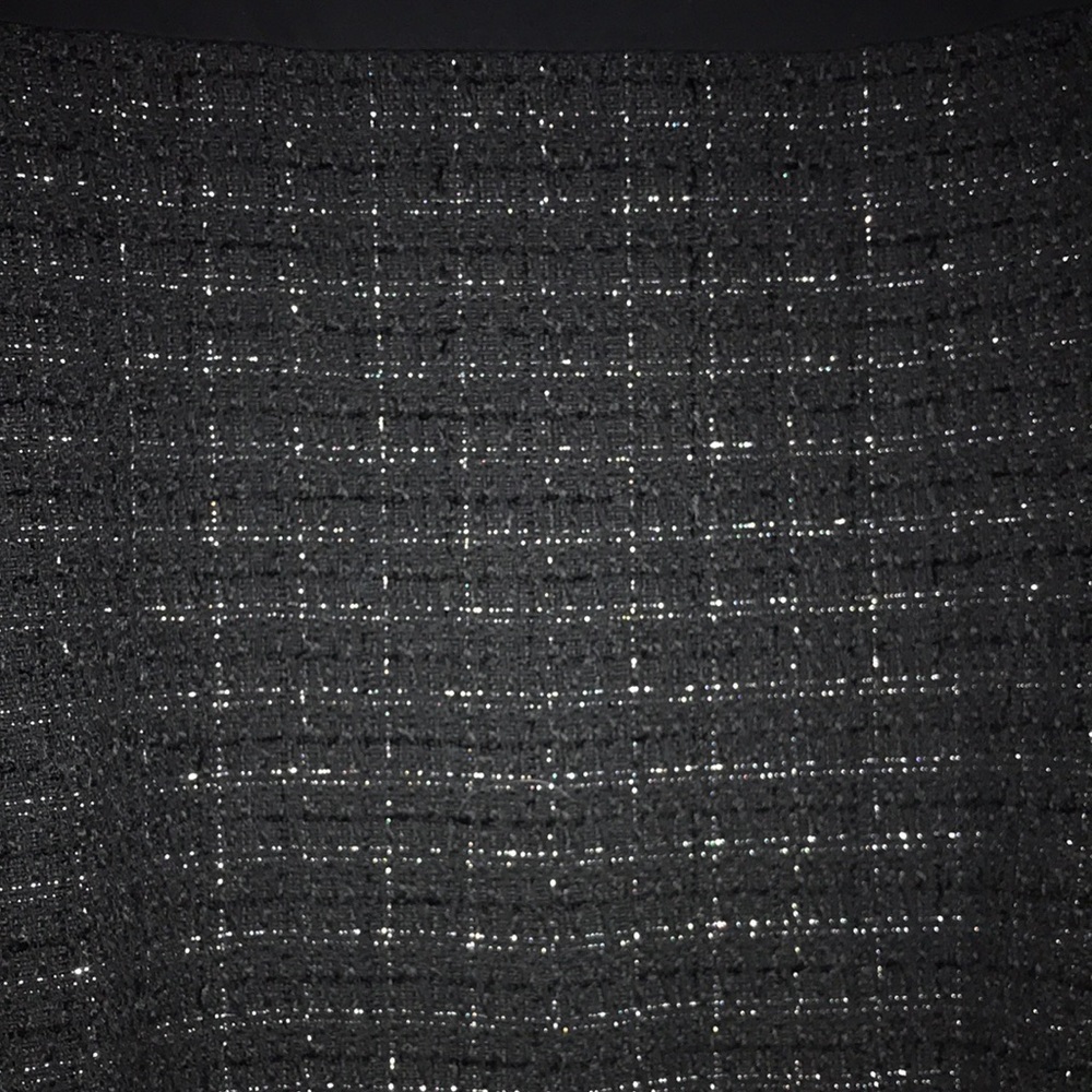 🖤KARL LAGERFELD PARIS black & silver lamé Tweed Sweatshirt (sold out online!)🖤 - Picture 2 of 13
